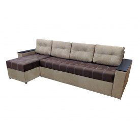 Кутовий диван Комфорт Плюс 3м (коричневий з бежевим, 300х150 см) IMI