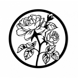 Декоративне панно Декор Карпаты на стіну Квіти-Рози pn205 68х68 см