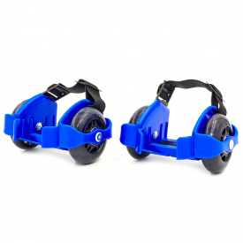 Ролики на пятку двухколесные раздвижные Record Flashing Roller SK-166 ABEC-5 Синий