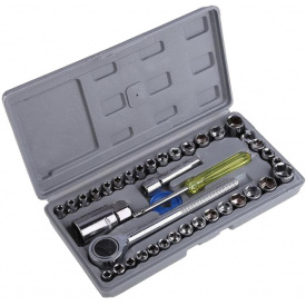 Набор инструментов Mechanic Tools 40 pcs накидные головки с ручками в чемодане