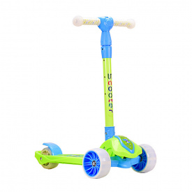 Самокат детский 3-х колесный Bambi HS2014 складной колеса со светом Зеленый