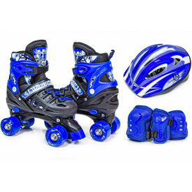 Комплект квадов с защитой Scale Sport Dark blue (размер 29-33) 558687125