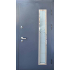Двери входные металлические уличные Металл/МДФ Адель2 Антрацит стеклопакет Ваш ВиД 960х2050х75 Левое/Правое