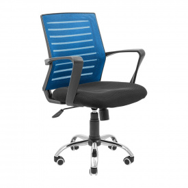 Офисное кресло руководителя Richman Flash Хром M1 Tilt Черно-синий