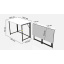 Стол раскладной Морис Ferrum-decor 750x1000x600 Черный металл ДСП Белый 16 мм (MORI001) Ужгород