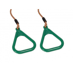 Кольца Акробатические Triangle на веревках для детских площадок зеленый Just Fun BT187521 Прилуки
