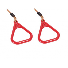 Кольца Акробатические Triangle на веревках для детских площадок красный KBT BT187645