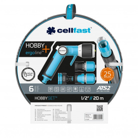 Поливочный набор Hobby Ats2™ 1/2” 20 м + набор фитингов Ergo Cellfast