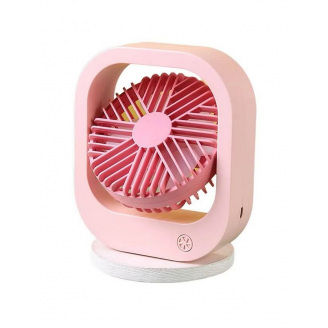 Вентилятор настольный аккумуляторный DianDi Fashion Fan SQ 2177A с USB-зарядкой Розовый