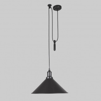 Подвесной 36 см светильник с гирей в стиле лофт Lightled 52-6855F-1G 360 BK