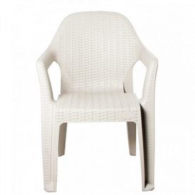 Пластиковое кресло-стул Мила белого цвета
