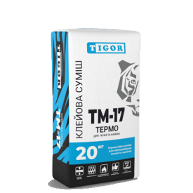 Клей термостійкий для печей та камінів TIGOR ТМ-17 Термо (20 кг)