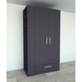 Шкаф для вещей Tobi Sho Элин-2, 2200х1200х600 мм цвет Антрацит