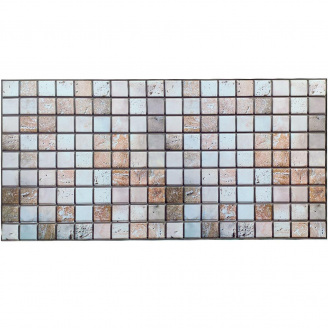 Декоративна ПВХ панель мозаїка під бежевий мармур Sticker Wall SW-00001433 960х480х4мм