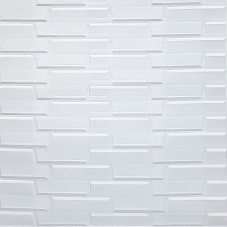Самоклеюча декоративна панель 3D біла кладка в рулоні 3D Loft 3080x700x5мм
