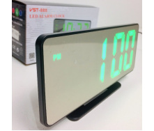 Настільний електронний годинник VST-888 дзеркальний з Led підсвічуванням Чорний