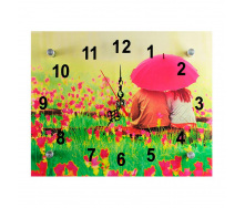 Годинник ДомАрт Поляна для закоханих СГ2 Подарункові Тихий хід 20х25х5 см (20134)