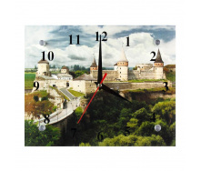 Годинник ДомАрт Кам'янець-Подільський Замок Похмурий день 20х25х5 см (21336)