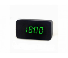 Настільний електронний цифровий годинник VST-863 зелене підсвічування Чорний (258593)