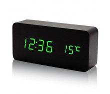 Настільний годинник від мережі + батарейка VST-862-4 Чорний
