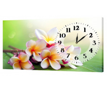 Настінний годинник ProfART на полотні 30 x 53 см Ніжні квіти (c528_S)