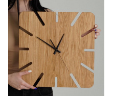 Годинник дерев'яний Moku Roppongi 38 x 38 см Коричневий