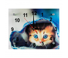 Годинники Настінні Мій Кошеня СГ2 Подарункові Тихий хід 20x25 см (20126)