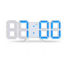 Настільний годинник Led електронні світлодіодні USB 22,5см Сині (ART-6802)