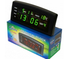 Настільний електронний годинник з будильником, датою та температурою VST-868