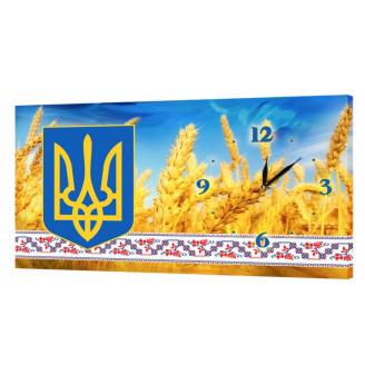 Настінний годинник ProfART на полотні 30 x 53 см Україна (P-823_S)