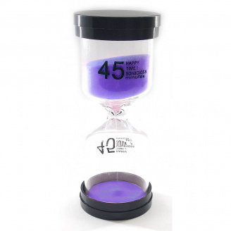 Годинник пісочний None на 45 хвилин 13х5.5х5.5 см Фіолетовий пісок (DN32238A)