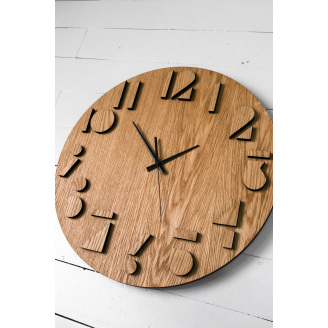 Годинник дерев'яний Moku Katori 48 x 48 см Коричневий
