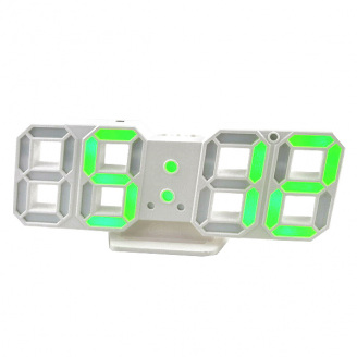 Настільний годинник Led електронні світлодіодні USB 22,5см Зелені (ART-6801)