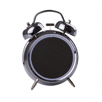 Настільний годинник з будильником Lugi електронний з LED-екраном сталевий (HP224)