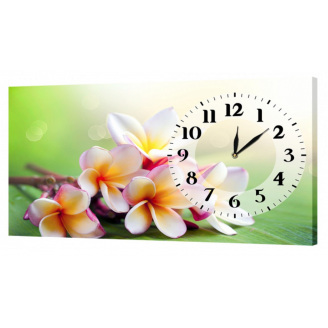 Настінний годинник ProfART на полотні 30 x 53 см Ніжні квіти (c528_S)