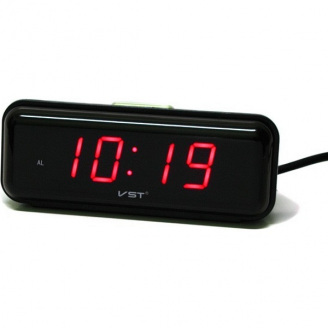 Настільний годинник з будильником цифровий VST LED VST-738-1 Червоний (20053100294)