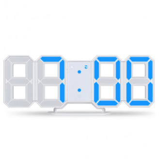 Настільний годинник Led електронні світлодіодні USB 22,5см Сині (ART-6802)