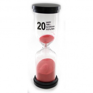 Пісочний годинник None на 20 хвилин 14х4.5х4.5 см Червоний пісок (DN32236D)