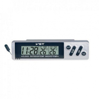 Автомобільний годинник з термометром VST-7067