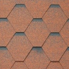Битумная черепица Owens Corning Oak Euro AR 1000*318 мм Asian Red
