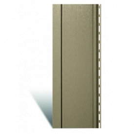 Вертикальный виниловый сайдинг Альта-Профиль Quadrohouse темно-бежевый