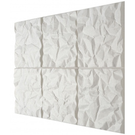 Скульптурні акустичні панелі Soundwave Scrunch поліестер 585х585х80 мм білий