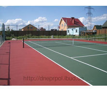 Теннисный корт для залов с наливным акриловым покрытием