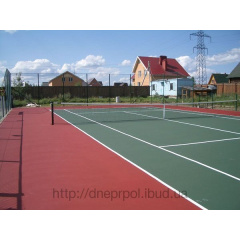 Тенісний корт для залів з наливним акриловим покриттям Полтава