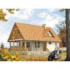 Проект каркасного будинку з мансардою 89,6 м2 Рівне