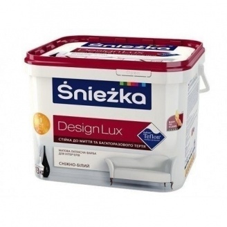 Матовая латексная краска Sniezka Design Lux 4 кг снежно-белая