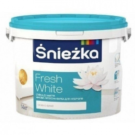 Матова латексна фарба Sniezka Fresh White 14 кг сніжно-біла