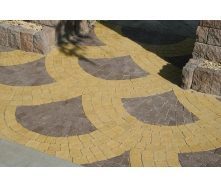 Тротуарна плитка Золотий Мандарин Креатив на сірому цементі 60 мм