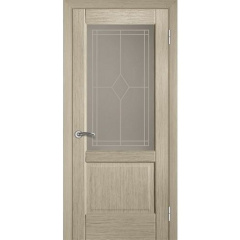 Межкомнатная дверь TERMINUS Modern Модель 18 остекленная беленый дуб Киев
