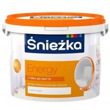 Матова латексна фарба Sniezka Energy 14 кг сніжно-біла